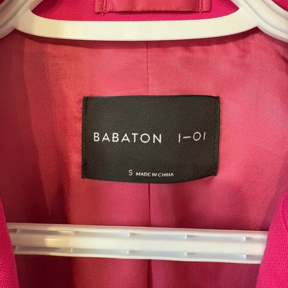 NWT Babaton 1-01 Oversized Blazer Electron Fuchsia sized Small - Picture 6 of 8